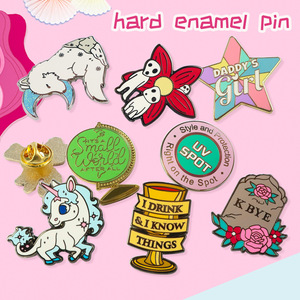 Spille personalizzabili Logo Design dei tuoi distintivi in metallo spille in morbido smalto duro calline in ferro Kawaii artigianato alla rinfusa dalla cina - Product Image 3