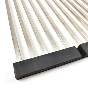Escurridor de platos enrollable para fregadero de cocina, estante de secado portátil plegable, soportes y estantes de almacenamiento de <span class=keywords><strong>Metal</strong></span> de acero inoxidable 304 - Product Image 4