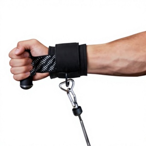 Sangles de poignet professionnelles en néoprène avec anneau en D pour l'entraînement musculaire, la remise en forme, l'exercice en salle de sport, avec logo personnalisé - Product Image 1