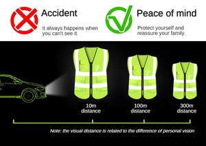 Chaleco DE SEGURIDAD reflectante Ropa de trabajo de alta visibilidad Ropa reflectante Chaleco reflector Ropa luminosa Chaleco de construcción - Product Image 4