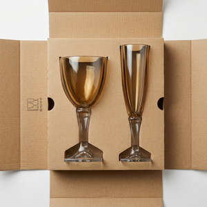 <b>Crystal</b> Coast Elegant Gold Rimmed Modern Hand Blown Wine <b>Glasses</b> 500ml Dishwasher Safe for Wedding 6-10 Pack - Product Image 5