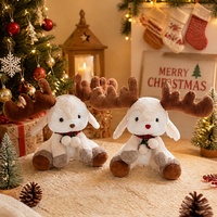 Peluche personnalisée de renne de Noël, jouet en coton PP, poupée animale, vente en gros, cadeau de fêtes et d'anniversaire