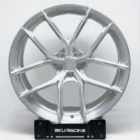 Jantes Bku forgées 5x120.65 pour Chevrolet Corvette C7 C6 C8 C5 ZR1 Z06 19 20 21 pouces, finition argent brossé, jantes en alliage concaves personnalisées