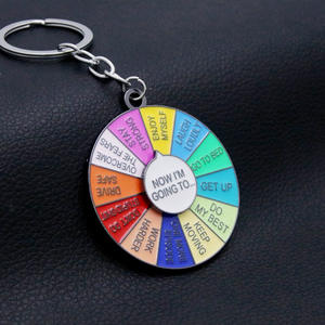 Porte-clés rotatif créatif pour prendre des décisions, Daisy Yes/No & Food Choice Spinner, porte-clés en métal pour des cadeaux amusants pour <span class=keywords><strong>les</strong></span> étudiants et <span class=keywords><strong>les</strong></span> adultes - Product Image 3