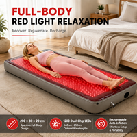 Matelas de luminothérapie LED rouge pour le corps entier, système de récupération et de bien-être, soulagement de la douleur, 660nm 850nm, lit infrarouge proche pour spa et usage domestique
