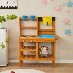 Cocina de Juguete Sunshine Honey con Fregadero, Estufas de Juguete, Dispensador de Agua y Estantes - Cocina de Juguete Resistente para Exteriores para Diversión en el Patio Trasero - Product Image 2