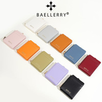 Dompet Koin Ber-resleting Multi-Kartu Baellerry Fashion Terbaru dengan Tali Gantungan untuk Wanita