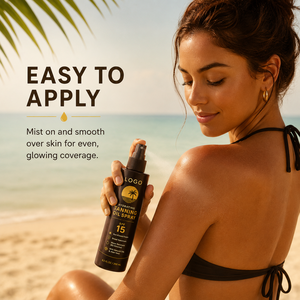 Brume Bronzante Haute Qualité Effet Hâle Doré Hydratante à l'Aloe Vera et Huiles Naturelles Peau Douce SPF+++++ OEM Huile Bronzante Hydratante en Spray - Product Image 1