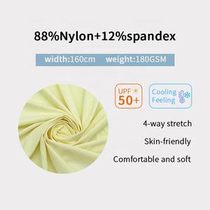Stock Lots UPF50 protezione solare anti-uv rapida asciugatura funzionale sensazione di freddo di seta di ghiaccio poliammide Spandex tessuto sportivo abbigliamento prendisole - Product Image 2