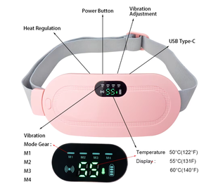 Portable Digital Display USB Cordless Body Menstrual <b>Heating</b> Pad Fast <b>Heating</b> Massage Period Waist <b>Wrap</b> Belt Women Massager Warm - Product Image 4