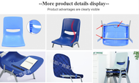 Chaise durable en plastique GUANGWEI empilable pour l'école/salle de classe bureau à domicile et salon meubles modernes utilisation hospitalière