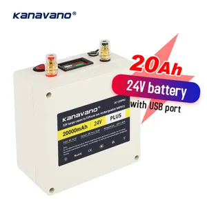 DC sạc 24V năng lượng lưu trữ USB akku sạc 24V 20Ah Lithium Ion battery pack với tích cực và tiêu cực thiết bị đầu cuối
