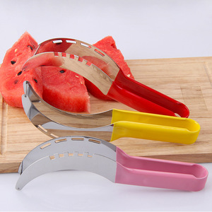Stainless Steel Watermelon Slicer Set 6 Pieces Multi Function Fruit Divider Knife With Colorful Handles For Easy Cutting And - Product Image 3