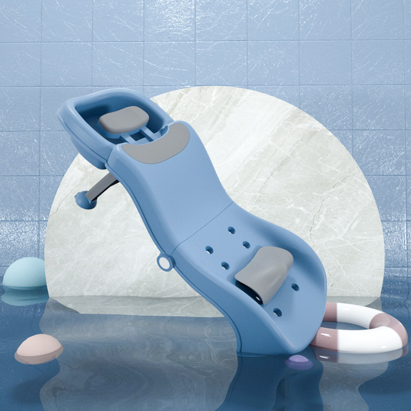 Azul (con reposacabezas y tina para champú con tubería de agua)