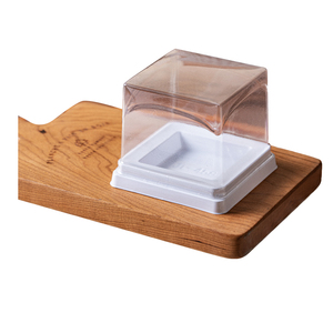 Dày vuông mini Bánh hộp Tiramisu đưa ra nhà sản xuất tùy chỉnh kích thước nhựa Takeaway container thực phẩm <span class=keywords><strong>Macaron</strong></span> Cookie hộp - Product Image 2