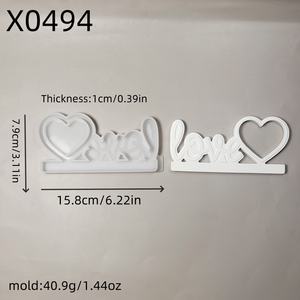 Moldes de fundición de resina hechos a mano para adornos decorativos DIY estilo Ins molde de decoración de amor de silicona X0494 - Product Image 4