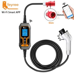Cargador de Pared Ajustable Feyree para Vehículos Eléctricos, Adaptador de CA para Automóviles, Cargador Portátil para Vehículos Eléctricos SEA J1772 de 11 KW para Cargador de Vehículos Eléctricos de 32 Amperios - Product Image 1