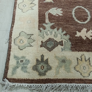 Alfombra Oushak de Lana de Nueva Zelanda Ecológica, Tejida a Mano, con Diseño Floral Clásico, de Pelo Corto y Grosor Medio, para Uso en el Hogar y Camping - Product Image 3