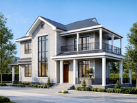 Villa modulaire préfabriquée de luxe au design moderne, installation rapide, structure en acier léger, aménagement personnalisé, 4 chambres