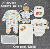 Ensemble de robes pour bébé 100% coton, 12 pièces, tenue décontractée pour nouveau-né, vente en gros du fabricant