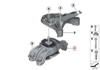 Support moteur personnalisable pour BMW, service OEM, correspondance du numéro OE, amortissement hydraulique, calibration, fourniture d'usine