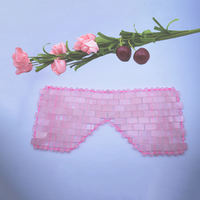 Masque pour les yeux rafraîchissant en quartz rose clair blanc naturel 100% avec USB de type C et suivi du visage pour les soins de la peau de type spa
