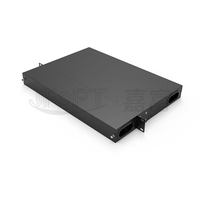 Châssis de distribution de fibres optiques 1U 19 pouces 96 fibres MTP MPO vide ou 4 cassettes OM3 haute densité pour montage en rack