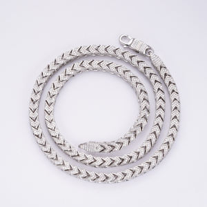 Gioielli di moda Bling Zirconia Hip Hop catena a maglie cubane Franco placcato oro ghiacciato Rapper collana di zirconi - Product Image 2