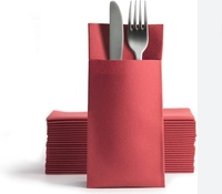 Fourniture de fabricant pour la maison hôtel restaurant préplié Lin Feel Serviettes Airlaid colorées jetables