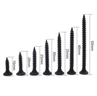 Vis à cloisons sèches noires à haute dureté M3.5*25mm 35mm à tête Phillips, filetage fin/gros, vis à bois, vente en gros fabricant