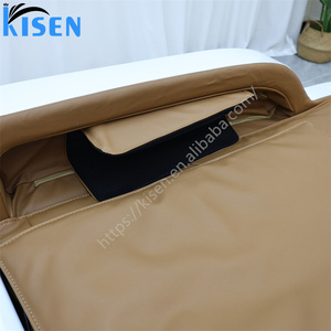 Sillón de peluquería KISEN con reposapiés ajustable, tapizado en cuero PU, diseño contemporáneo, fácil de limpiar, para tratamientos capilares - Product Image 3