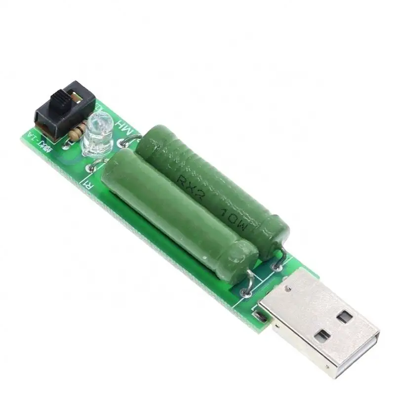 USB carregamento atual detecção carga teste instrumento com interruptor 2A/1A descarga envelhecimento resistor