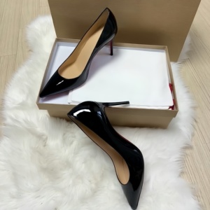 Zapatos de Tacón de Piel Sintética de Lujo con Punta en Pico, Zapatos de Oficina de Diseño para Mujer - Product Image 3