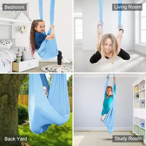 Outdoor Indoor Patio Hanging Portable Folding Kids Children Therapy Sensory Aerial Yoga Swing Hammocks