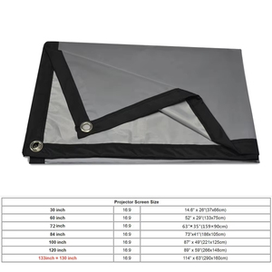 Écran de projection 72-133 ''pour <span class=keywords><strong>projecteur</strong></span> YG300 Hy300 Revêtement optique gris anti-lumière Écran en <span class=keywords><strong>toile</strong></span> réfléchissant portable pour extérieur - Product Image 6
