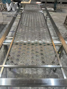 Factory Custom Distressed Stainless Steel Metal Room Divider <strong>Screen</strong> for Hotel Villa Restaurant Office Home Living Room Decor - Product Image 3