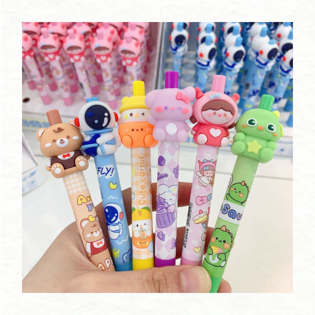 School Stationery Supplies Cartoon Astronaut Fluorescent Pen Creative Press Account Color Pen Key Marking Account Graffiti Pen