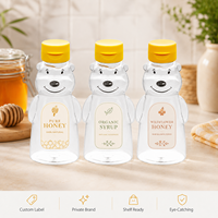 Botella exprimible de fábrica Honey Bear, tarros exprimibles Honey Bear, lindo contenedor vacío para almacenar y dispensar jarabe, salsa y zumo