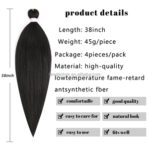 <span class=keywords><strong>Extensiones</strong></span> <span class=keywords><strong>de</strong></span> Cabello Sintético Preestiradas EZ Braids <span class=keywords><strong>de</strong></span> 38 Pulgadas, 4X, <span class=keywords><strong>de</strong></span> Alta Calidad, Resistentes al Fuego, para <span class=keywords><strong>Trenzas</strong></span> - Product Image 2