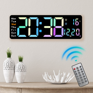 Sang Trọng Lớn Trang Trí Nội Thất Giây Tường Báo Động Hình Chữ Nhật Mới Chữ Số Đồng Hồ Lịch Ngày Đồng Hồ Với Ngày Và Ngày Cho Tường - Product Image 4