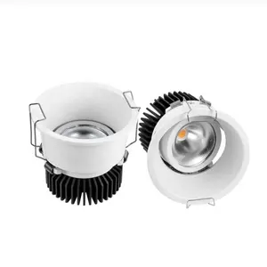 COB LED Anti-Glare Recessed Downlight 5W 7W 10W 15W 20W Ceiling Spot Lamp AC220V 230V For Indoor Hotel Room Lighting