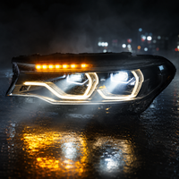 Phares LED pour BMW G30 G38 Série 5 2017-2020, version haute, avec lentille et feux de jour DRL, amélioration des phares