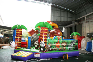 Château de saut gonflable sur le thème de la jungle animale Château gonflable en PVC avec toboggan - Product Image 5