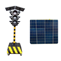 Semáforo LED móvil para exteriores, señal temporal alimentada por energía Solar, luz de Control de tráfico recargable con batería de 12V