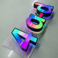 Tam Renkli RGB LED 3D Kanal Harfleri Özel Yapım Su Geçirmez Reklam Tabelaları Dekorasyon Aydınlatması için Küresel Toplu Siparişleri Destekler