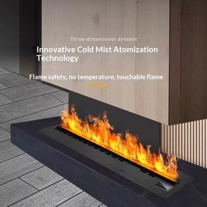 Chimenea Electrónica Decorativa Inteligente Integrada de Estilo Americano, Simulación de Chimenea, Atomizada, Metálica, Moderna, para el Hogar - Product Image 3