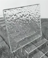 Verre décoratif texturé en forme de vague 3D, formé en four, en verre fusionné, pour cloison ou paroi de douche, 5mm-12mm