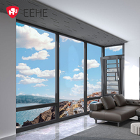 Fenêtre inclinable et tournante en aluminium à isolation thermique EEHE Fenêtres à battant en aluminium à triple vitrage