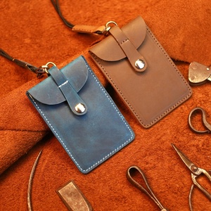 Boshiho - Correa Personalizable de Cuero Genuino Crazy Horse, Cordón Desmontable para el Cuello, Porta Tarjetas, Porta Identificaciones, Porta Credenciales, Todo en Uno - Product Image 5