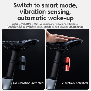Luce Posteriore per Bicicletta <span class=keywords><strong>ROCKBROS</strong></span>, Impermeabile, Ricaricabile USB, per Mountain Bike e Bici da Strada, Illuminazione Notturna - Product Image 5